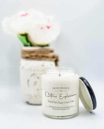 Citrus Explosion - Scented Coconut Soy Candle